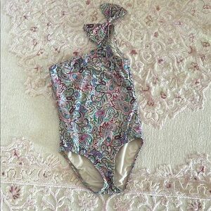 PQ SWIM Paisley One-Shoulder Swimsuit size 8